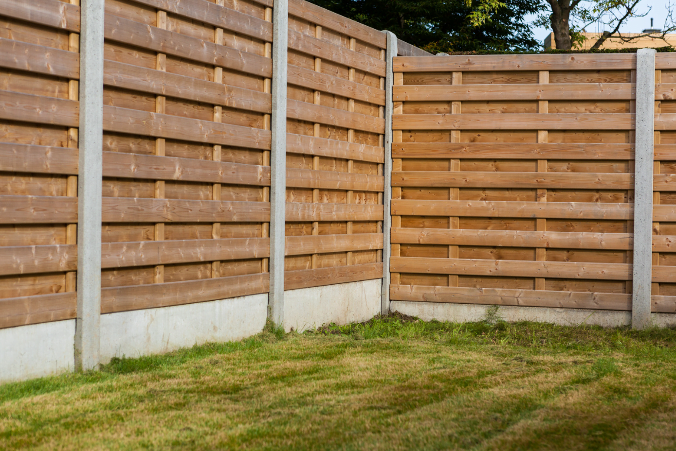 wooden fence installation